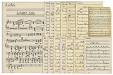 Sheet Music for Swingin the Alphabet, Including the Lyrics Performed by 3 Girls -- 16 Scores Total for Lyrics & Instruments -- Each Runs 2-3pp., Very Good Condition